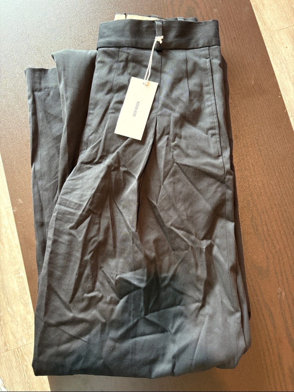 NWT Buck Mason Women’s Washed Black Studio Trouser Size 4 Retail $298